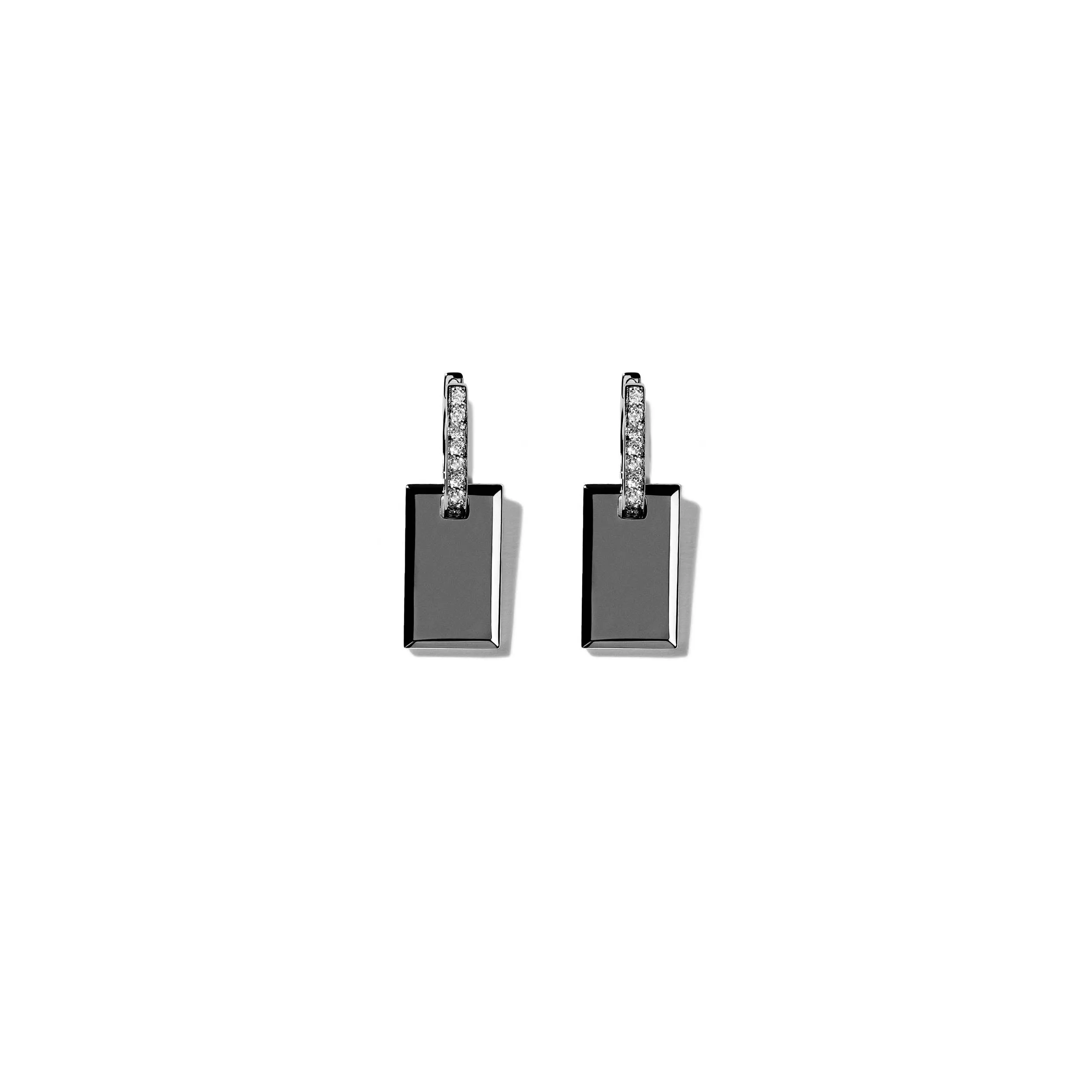 Small Diamond Tag  Single Earring