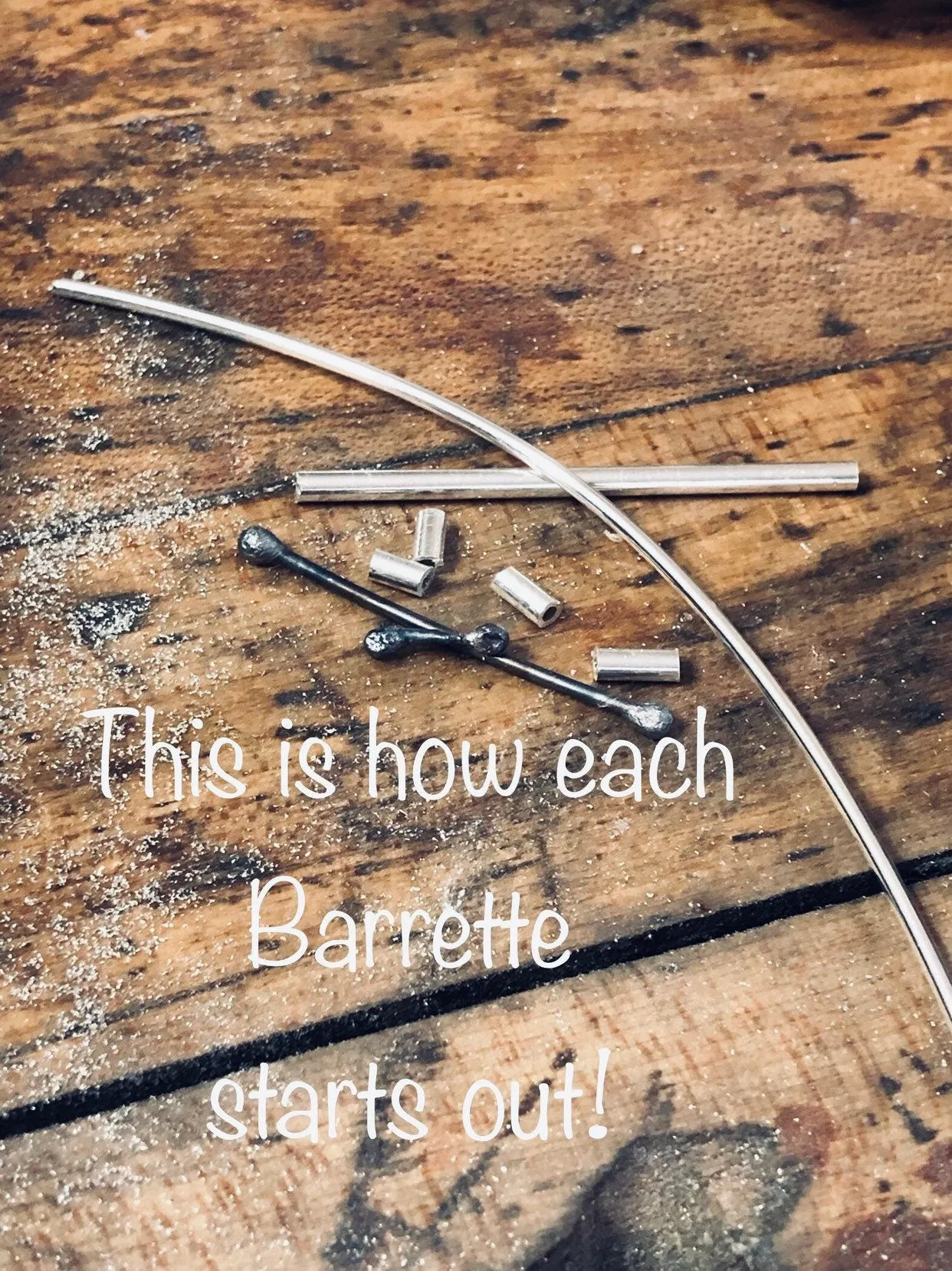 Small Golden brass barrette