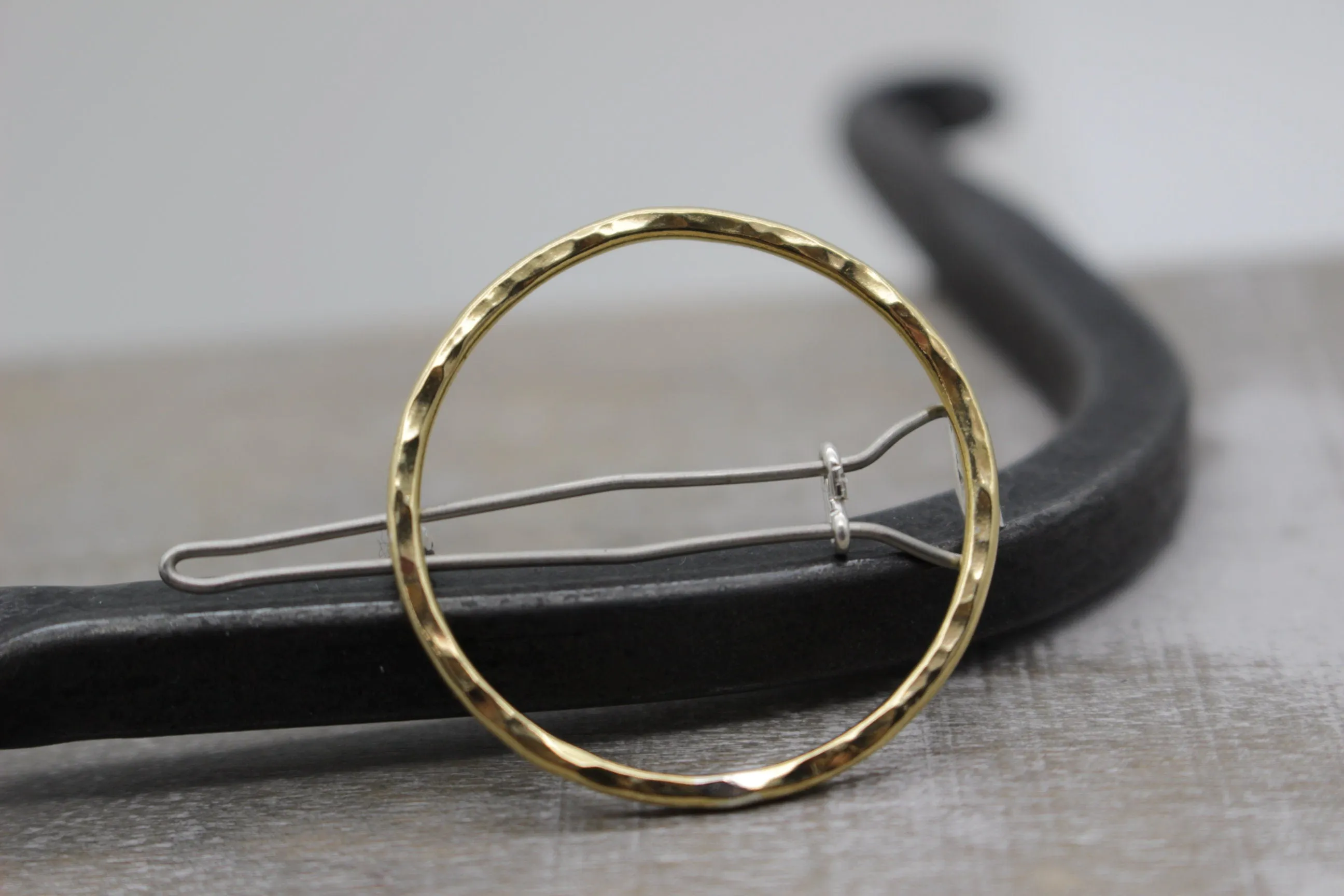 Small Golden brass barrette