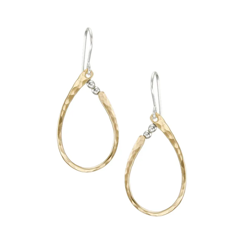 Small Oval with Metal Beads Earring