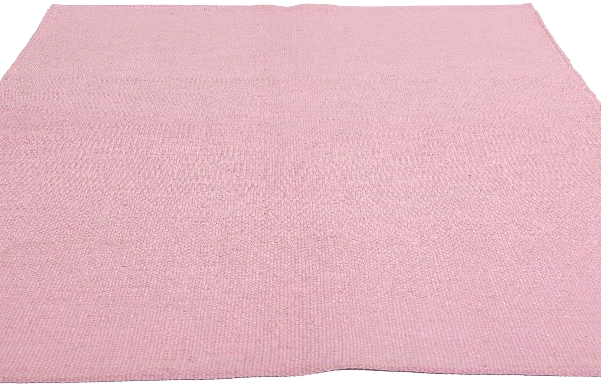 Solid Pink Kilim Rug