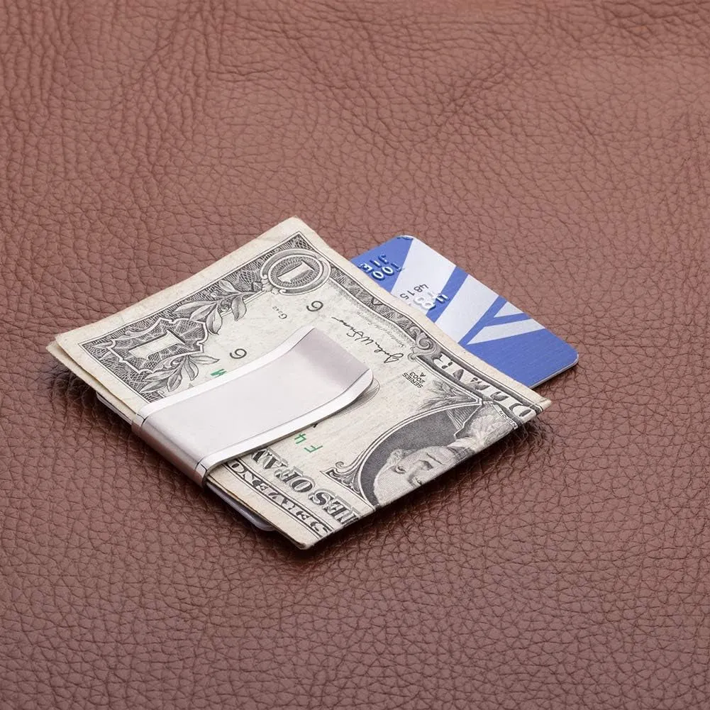 Solid Titanium Money Clip, Minimalist EDC Credit Card Holder