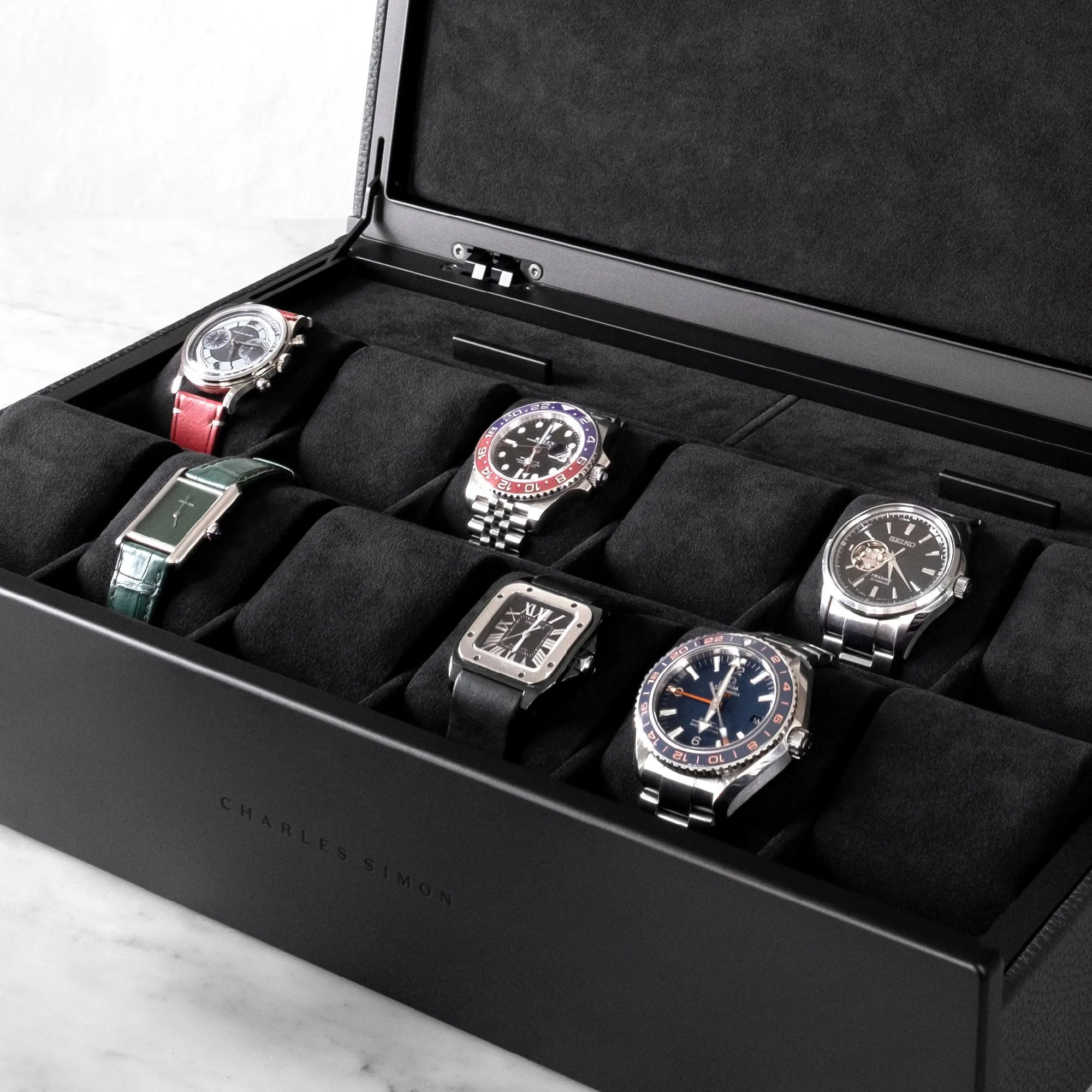 SPENCE 12 WATCH BOX - BLACK / BLACK