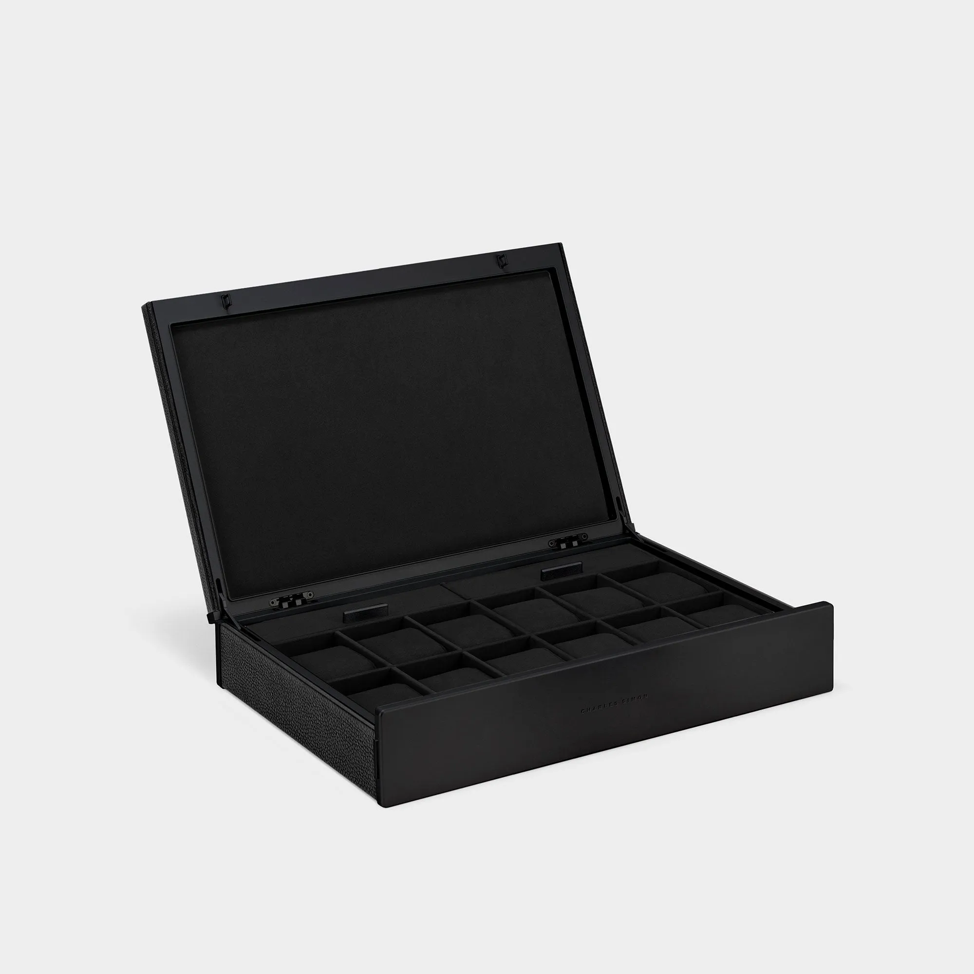 SPENCE 12 WATCH BOX - BLACK / BLACK