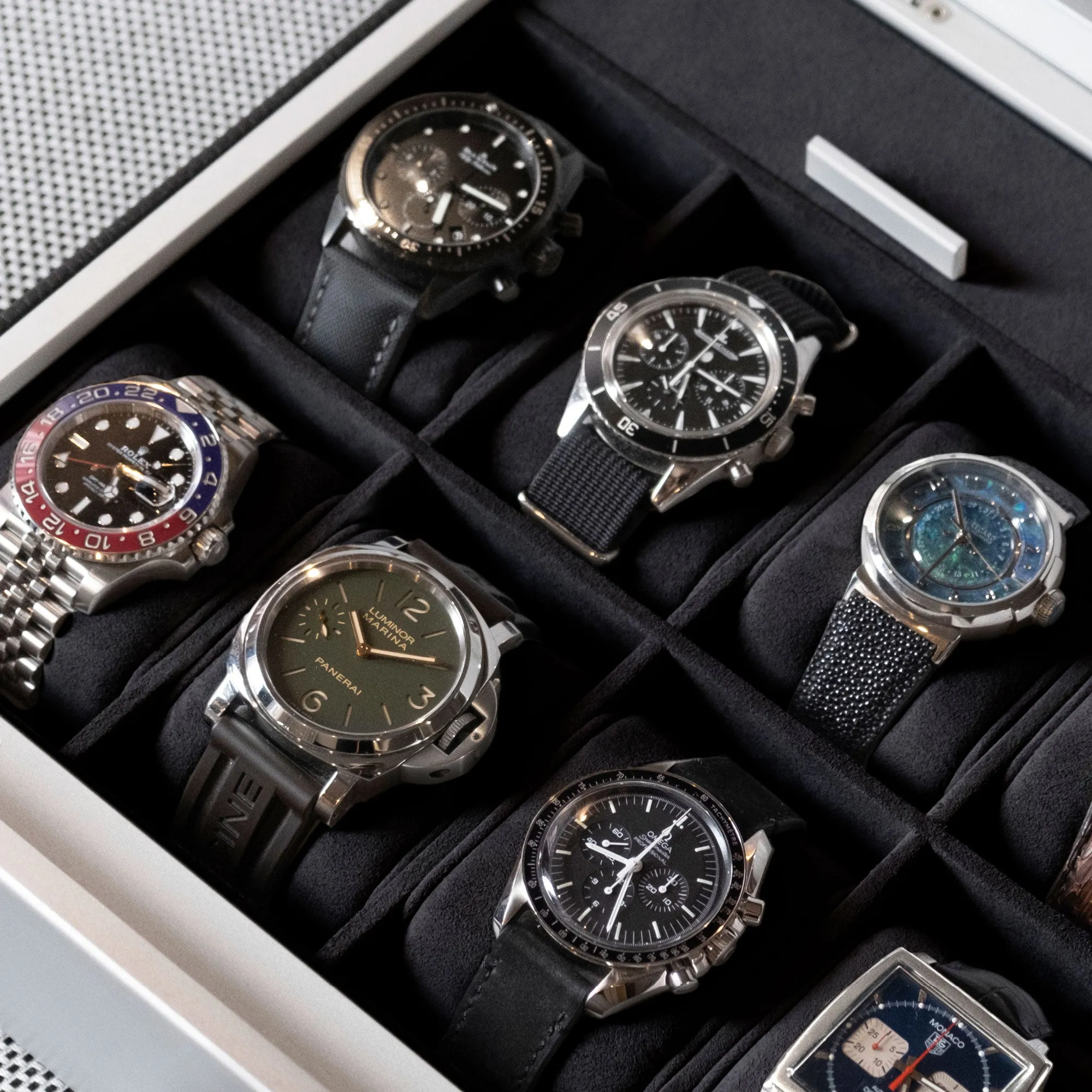 SPENCE 12 WATCH BOX - BLACK / GREY
