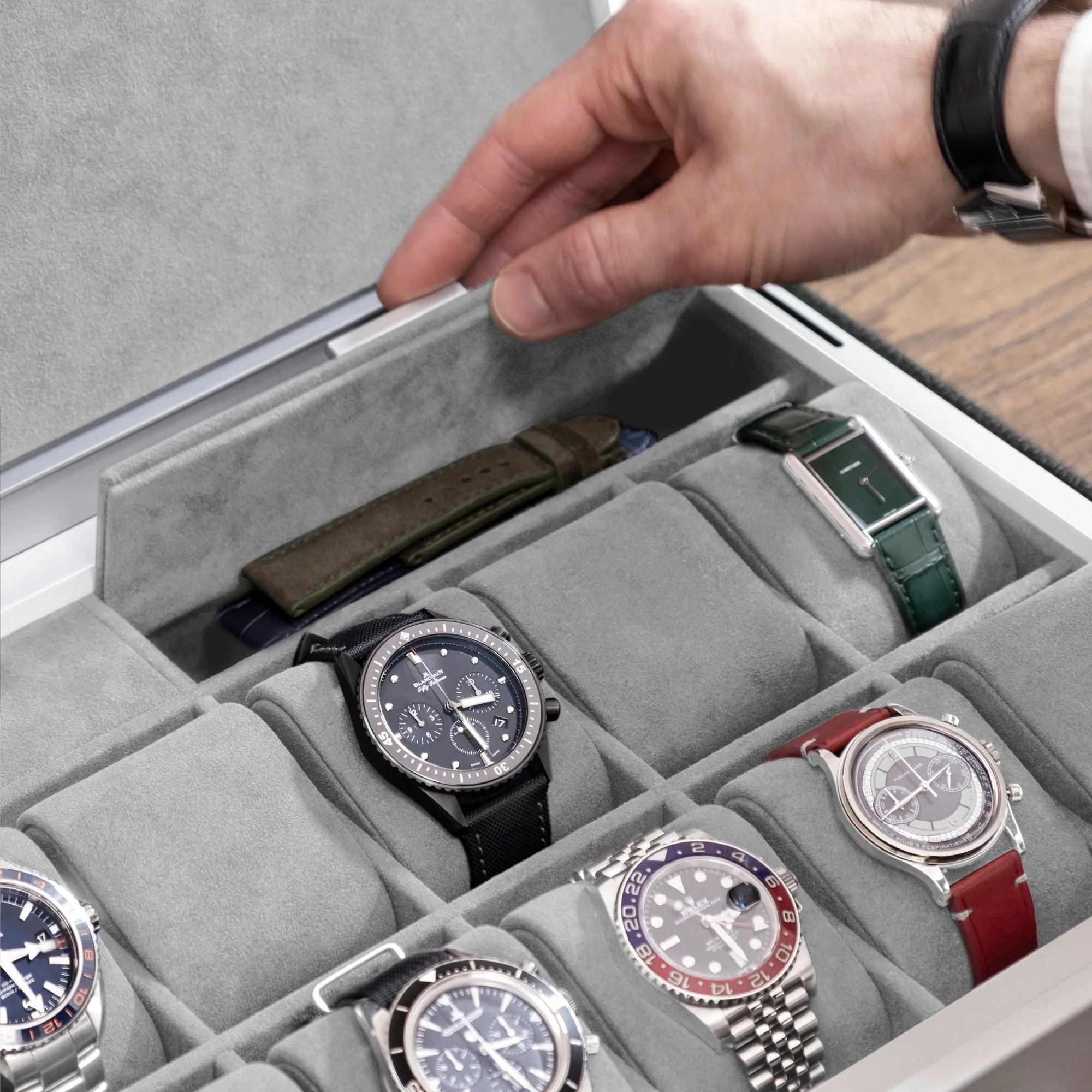 SPENCE 12 WATCH BOX - BLACK / GREY