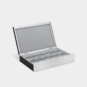 SPENCE 12 WATCH BOX - BLACK / GREY