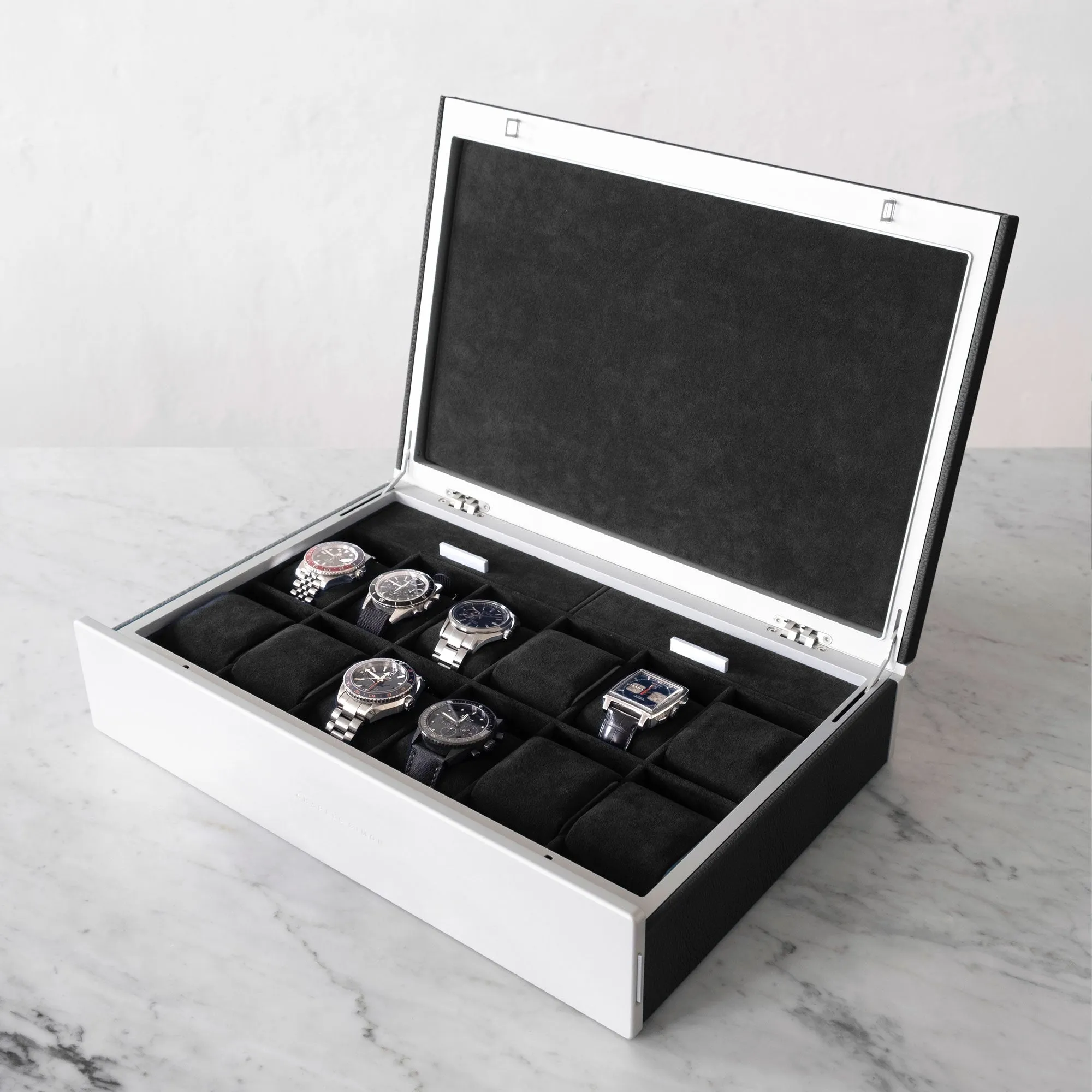 SPENCE 12 WATCH BOX - BLACK / GREY