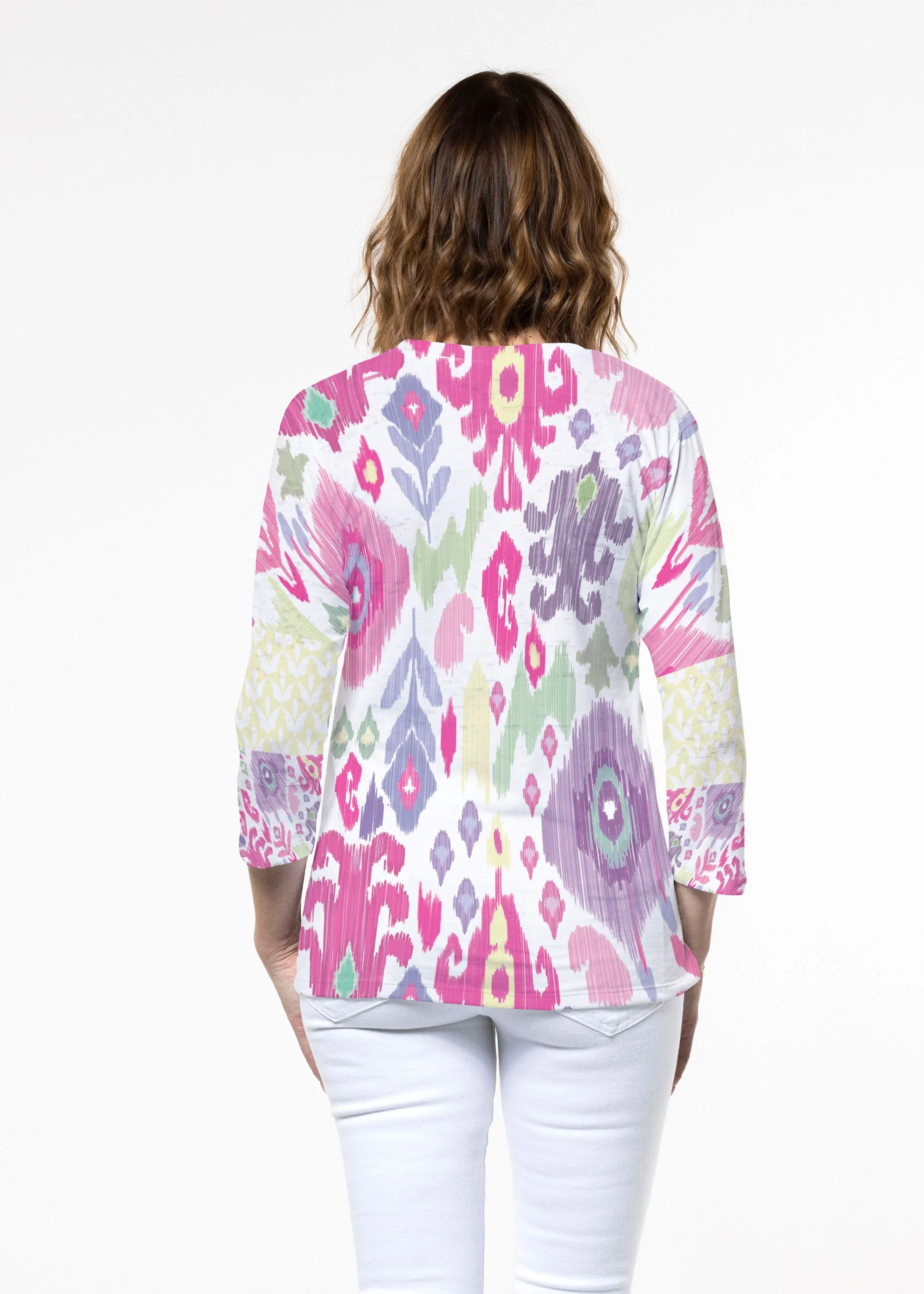 Spring Pastel (8155) ~ Signature 3/4 Sleeve Crew Neck Top