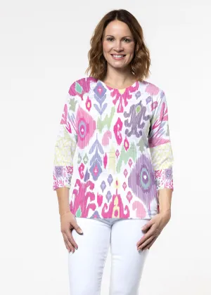 Spring Pastel (8155) ~ Signature 3/4 Sleeve Crew Neck Top