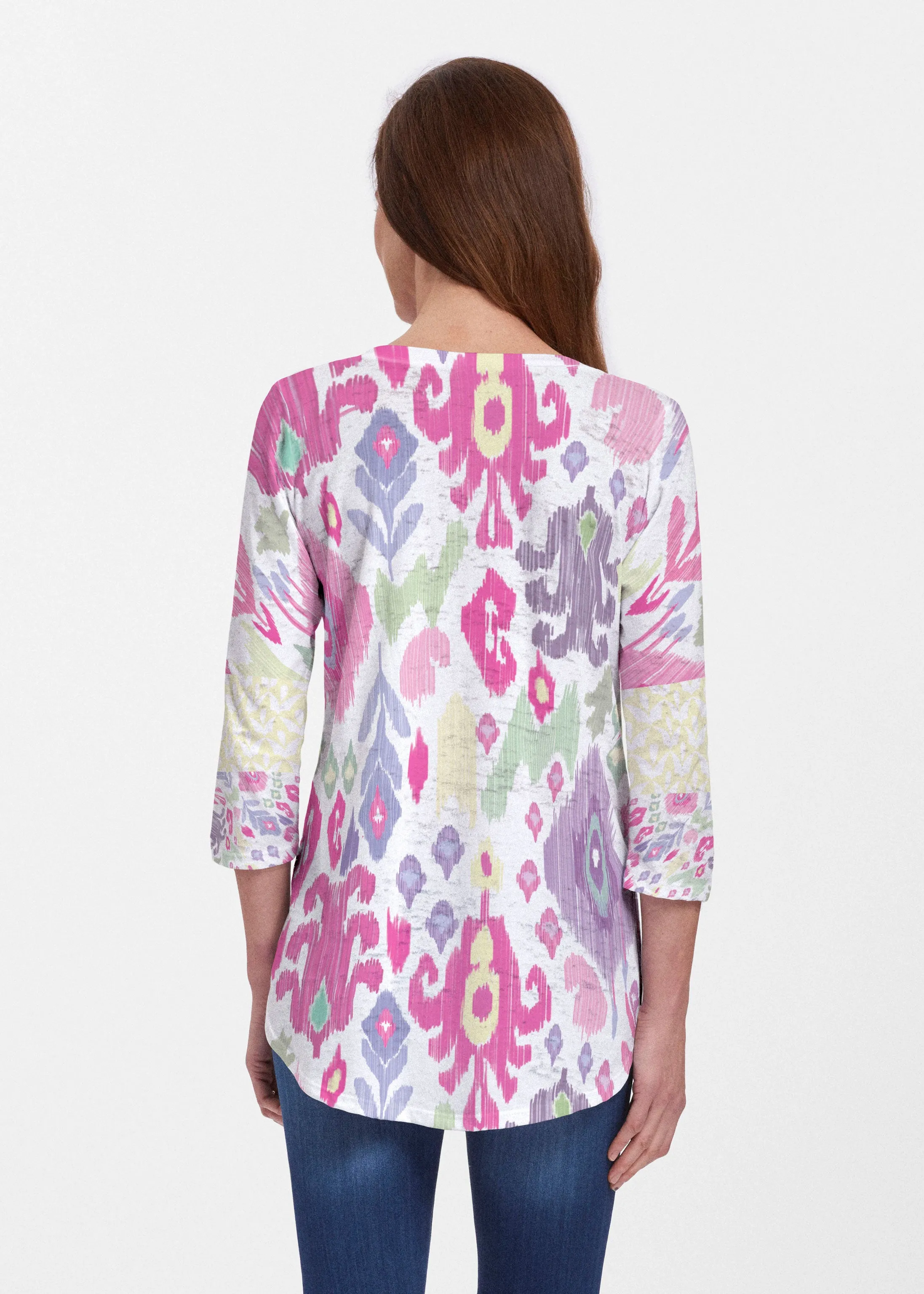 Spring Pastel (8155) ~ V-neck Flowy Tunic