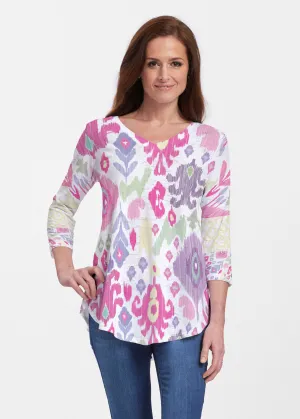 Spring Pastel (8155) ~ V-neck Flowy Tunic