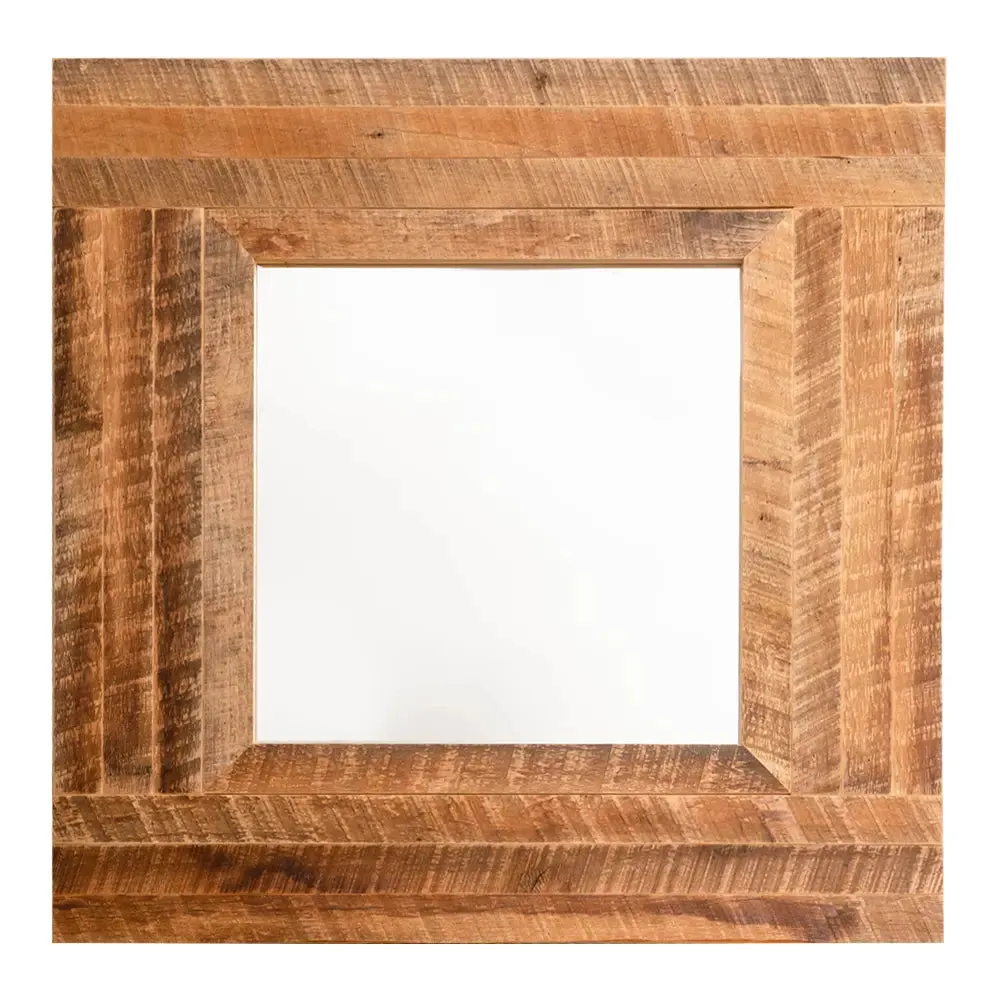 Square Barnwood Framed Mirror