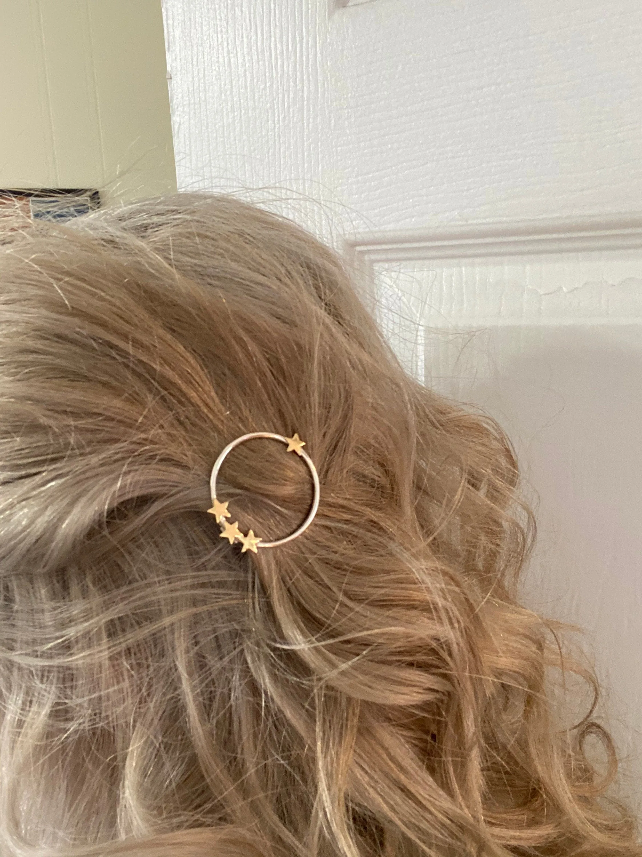 Sterling circle barrette