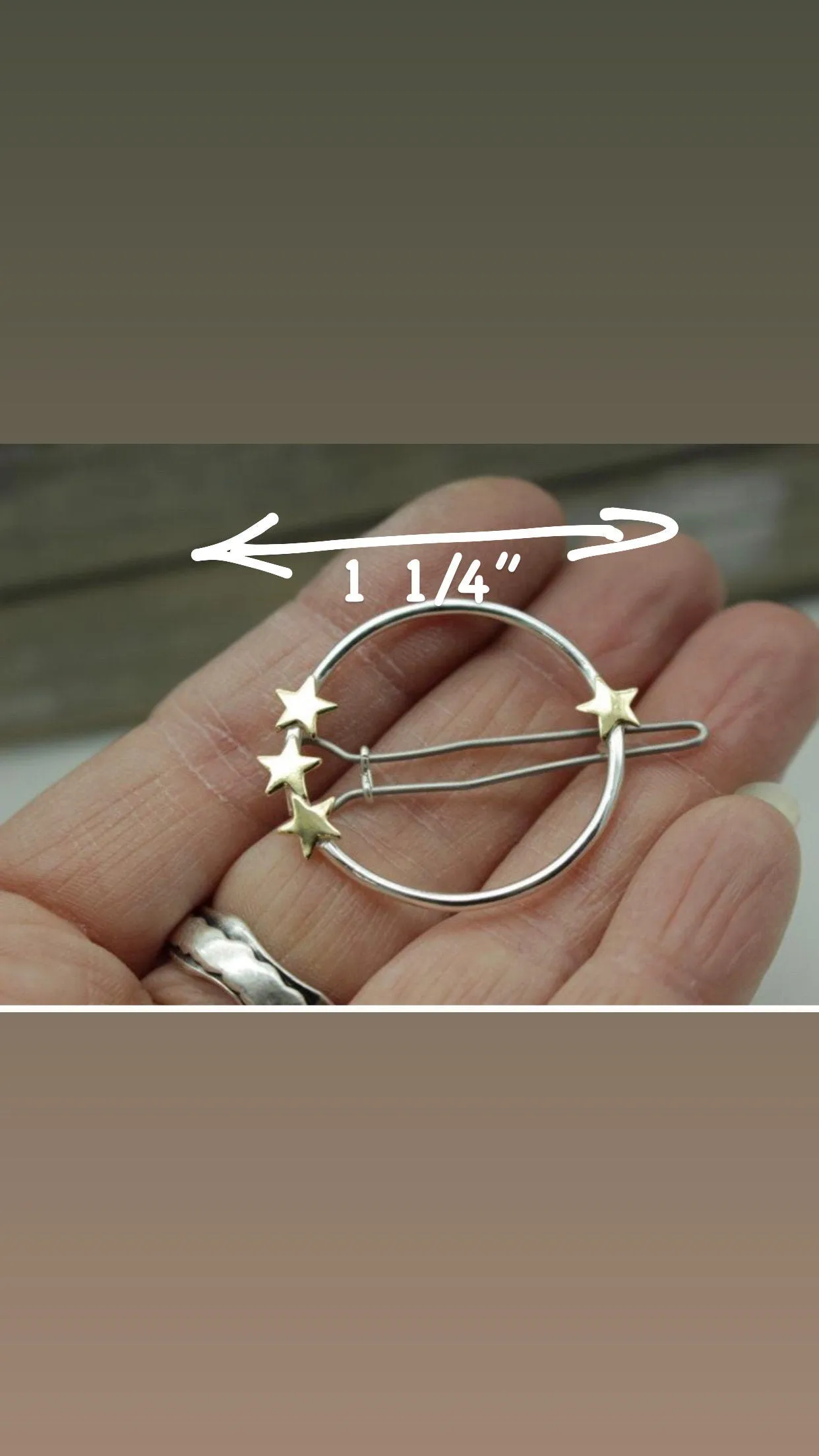 Sterling circle barrette