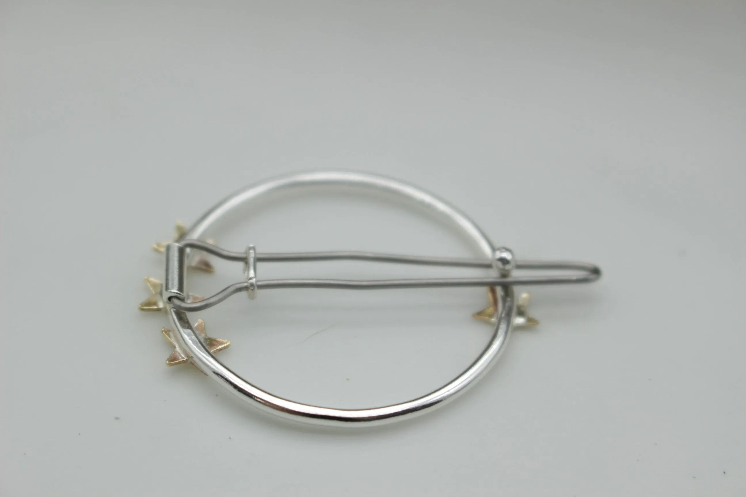 Sterling circle barrette