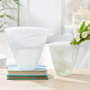 Striations White Flare Vase