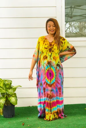 Sunburst Serenity Tie Dye Kaftan