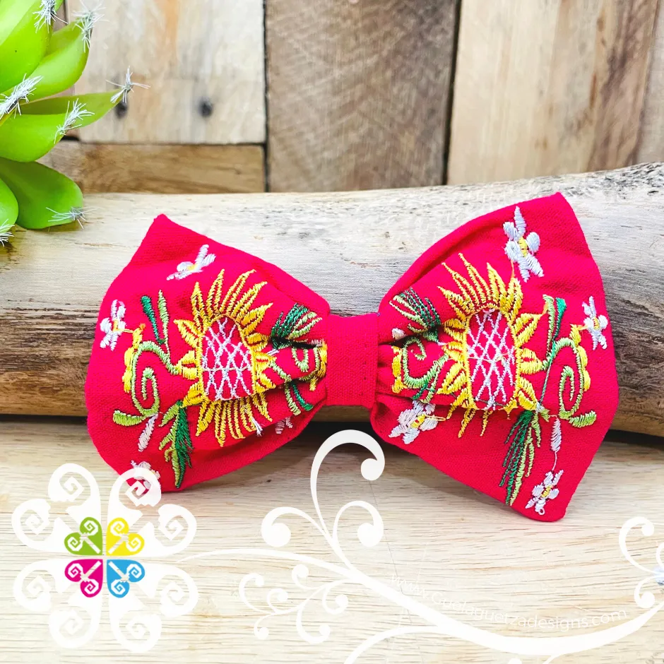Sunflower Hair Bow Clips