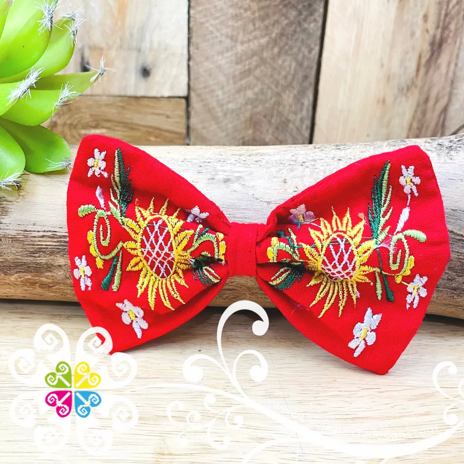 Sunflower Hair Bow Clips