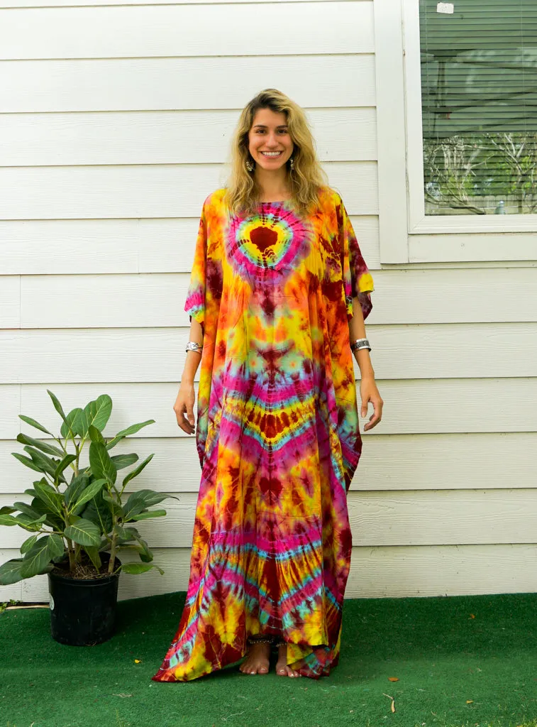 Sunlit Whirl Tie Dye Kaftan