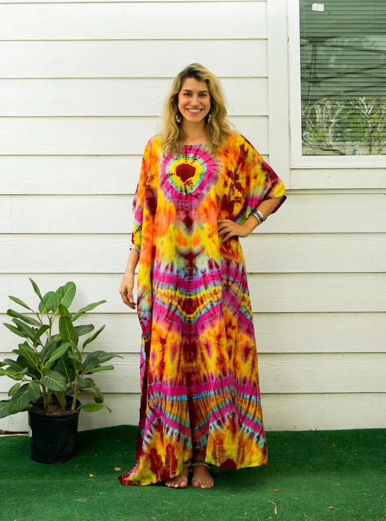 Sunlit Whirl Tie Dye Kaftan
