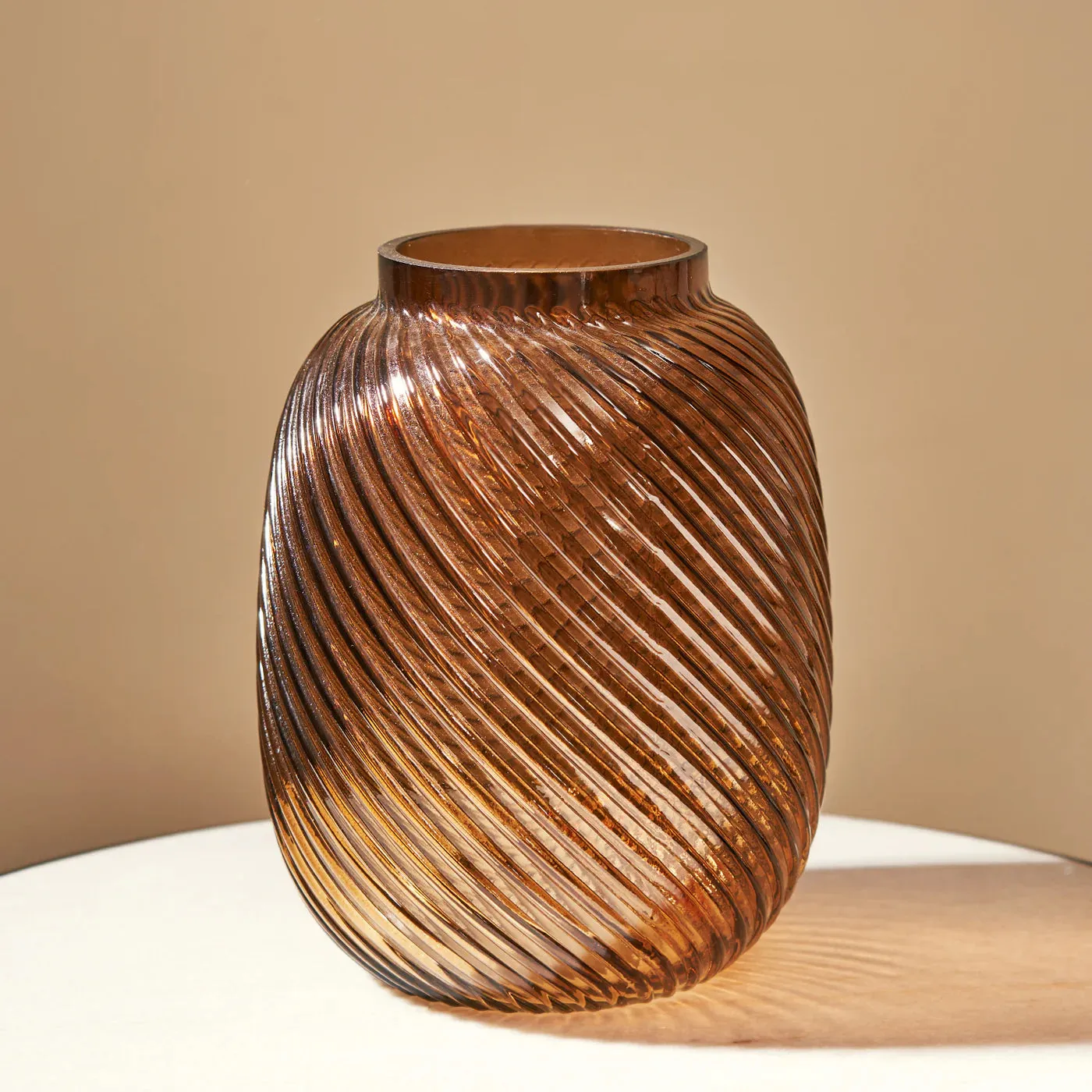 Swirled Glass Vase