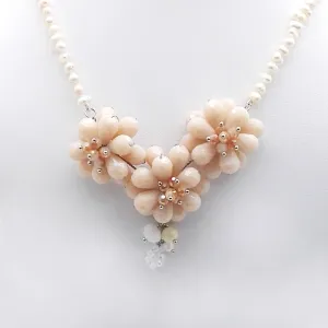 The Alexia Designer Fresh Water Pearl and Crystal Necklace