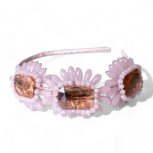 The Belladona girls pink crystal headband