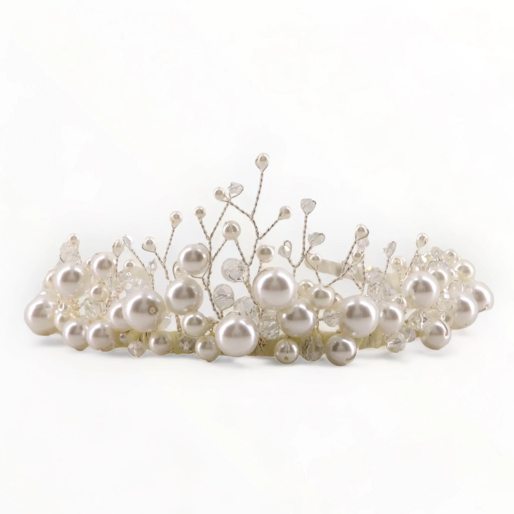 The Cielo Designer Kids Pearl & Crystal Tiara Headband