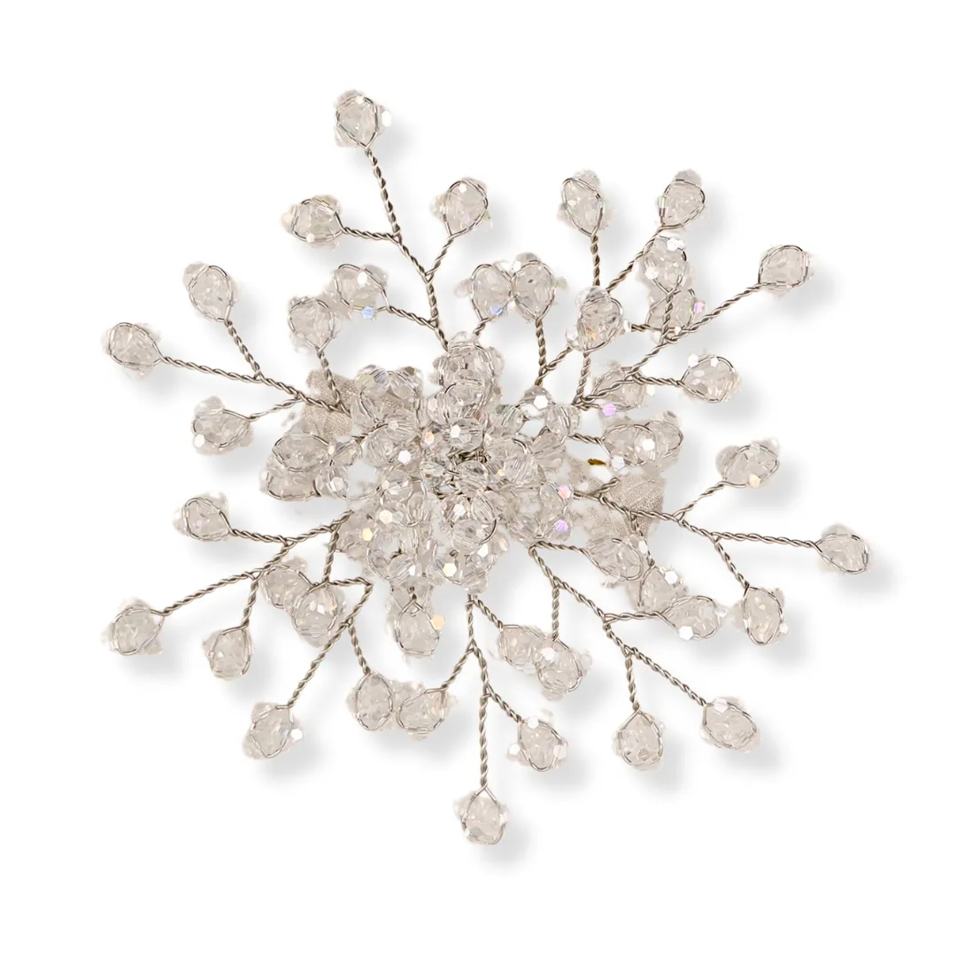 The Emmaline Crystal Flower Hair Clip