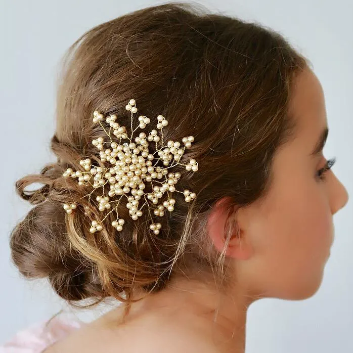 The Emmaline Crystal Flower Hair Clip
