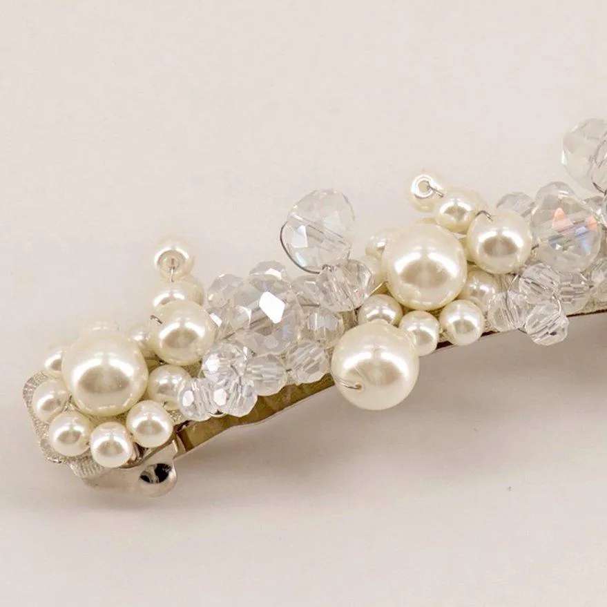 The Faith Pearl & Crystal Designer Hair Clip