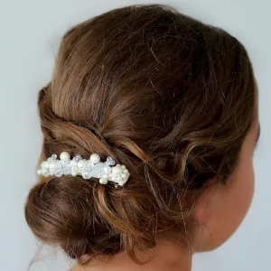 The Faith Pearl & Crystal Designer Hair Clip