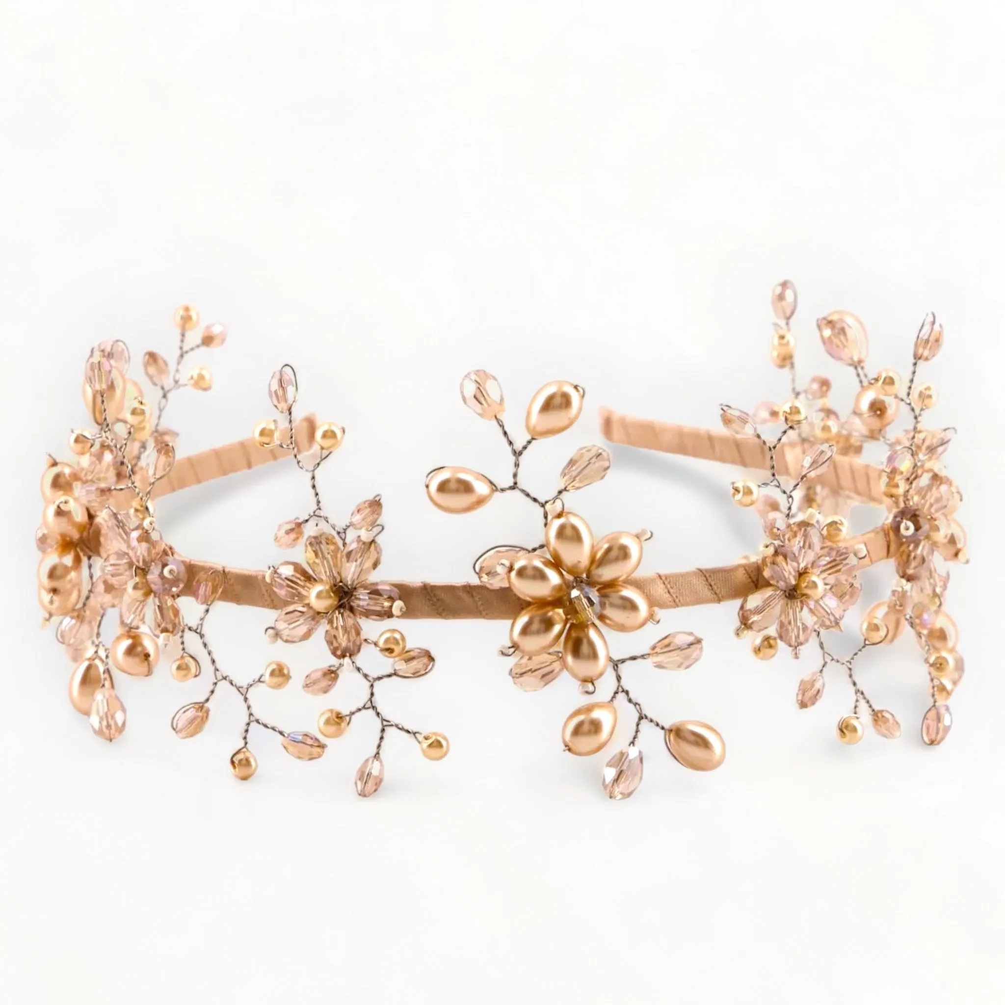 The Gavreel Crown Of Peace Pearl & Crystal Designer Headband