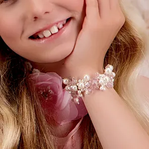 The Iris Girls Crystal & Pearl Designer Bracelet