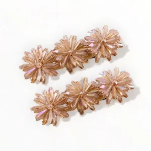 The Nassandra Crystal Flowers Designer Hair Clip