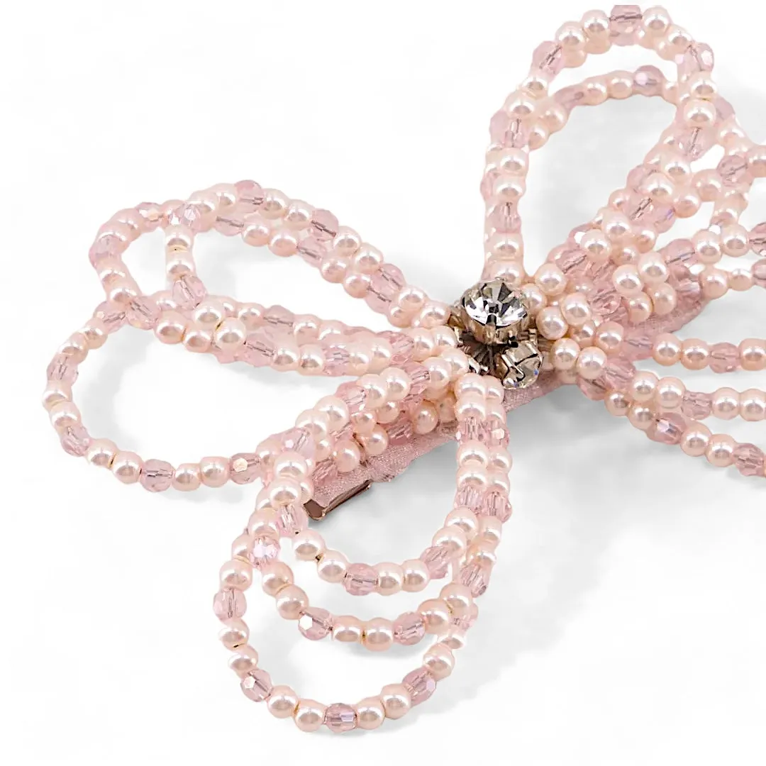 The Selene Pearl Bow Hair Clip