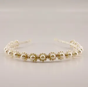 The Tiffany Pearl Flower Designer Headband