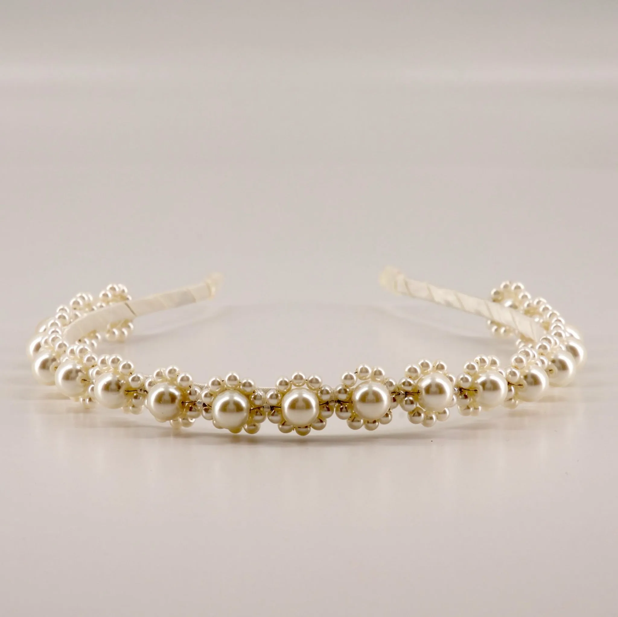The Tiffany Pearl Flower Designer Headband