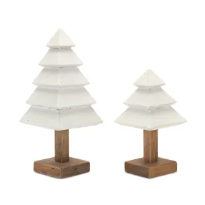 Tiered Wood Pine Tree (Set of 3)