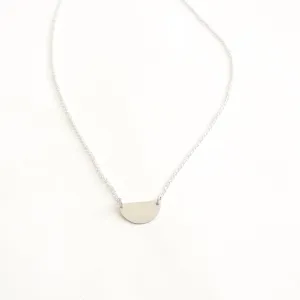 Timeless Simplicity In This Hand-Made, Half Circle Charm Necklace - 0282