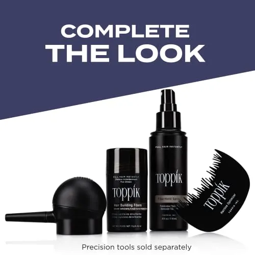 Toppik Hair Building Fibers, Medium Blonde, 27.5g Fill In Fine or Thinning Hair Instantly Thicker, Fuller Looking Hair 9 Shades for Men & Women