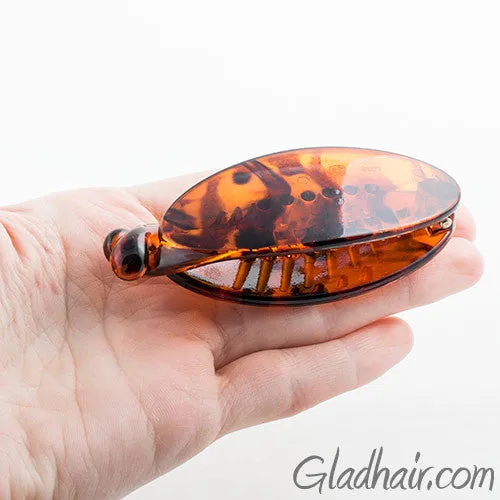 Tortoise Clincher Snap Lock Plastic Ponytail