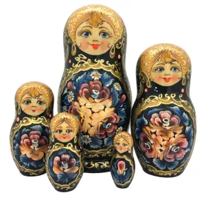 Traditional Nesting Dolls Pansies
