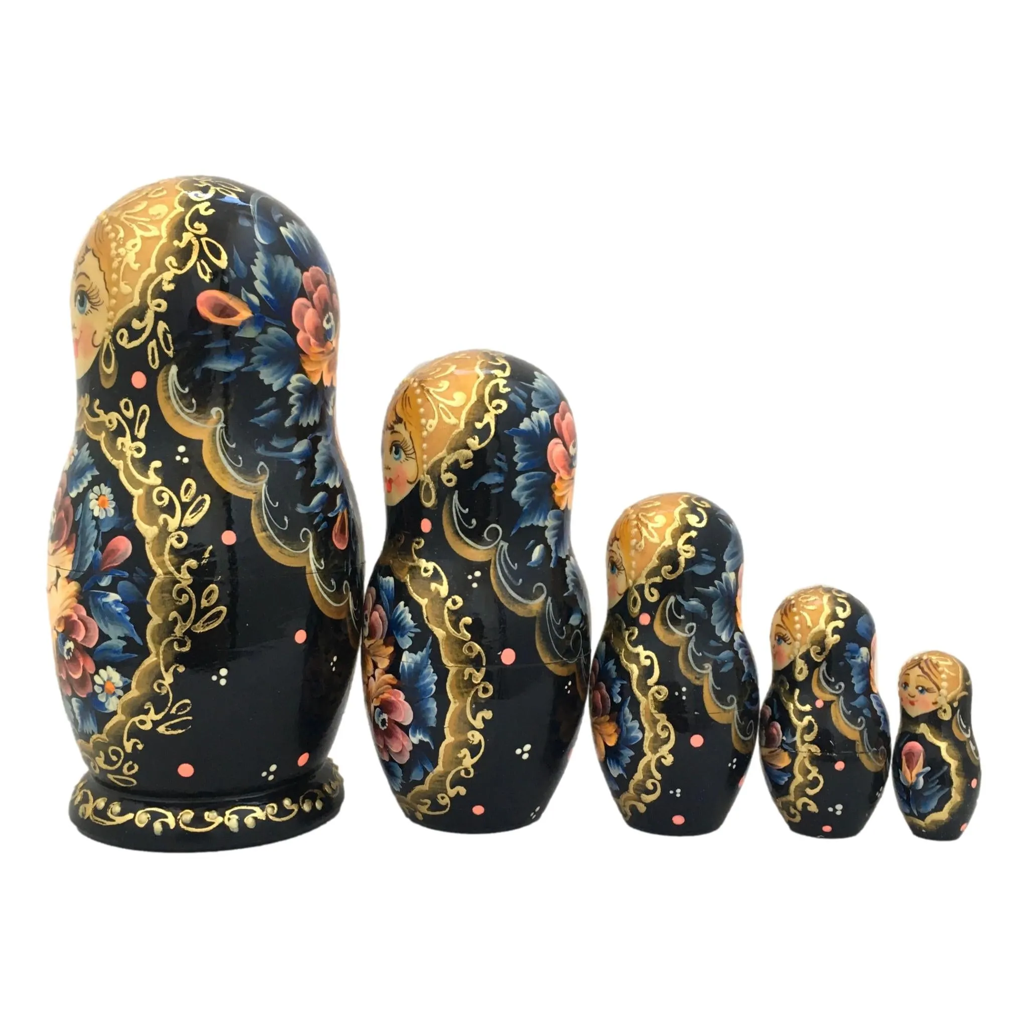 Traditional Nesting Dolls Pansies