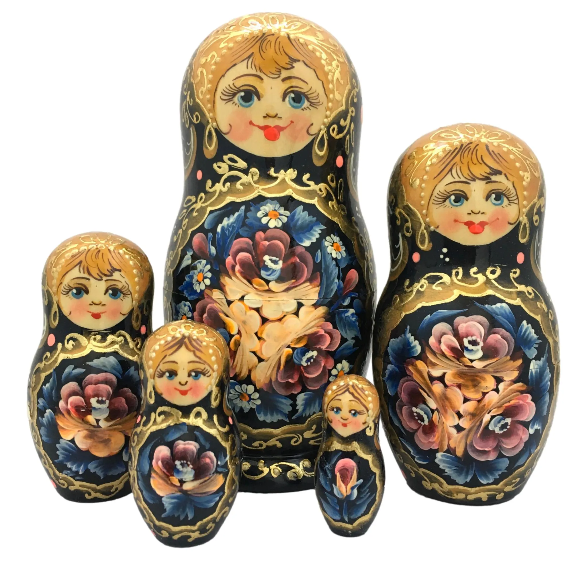 Traditional Nesting Dolls Pansies