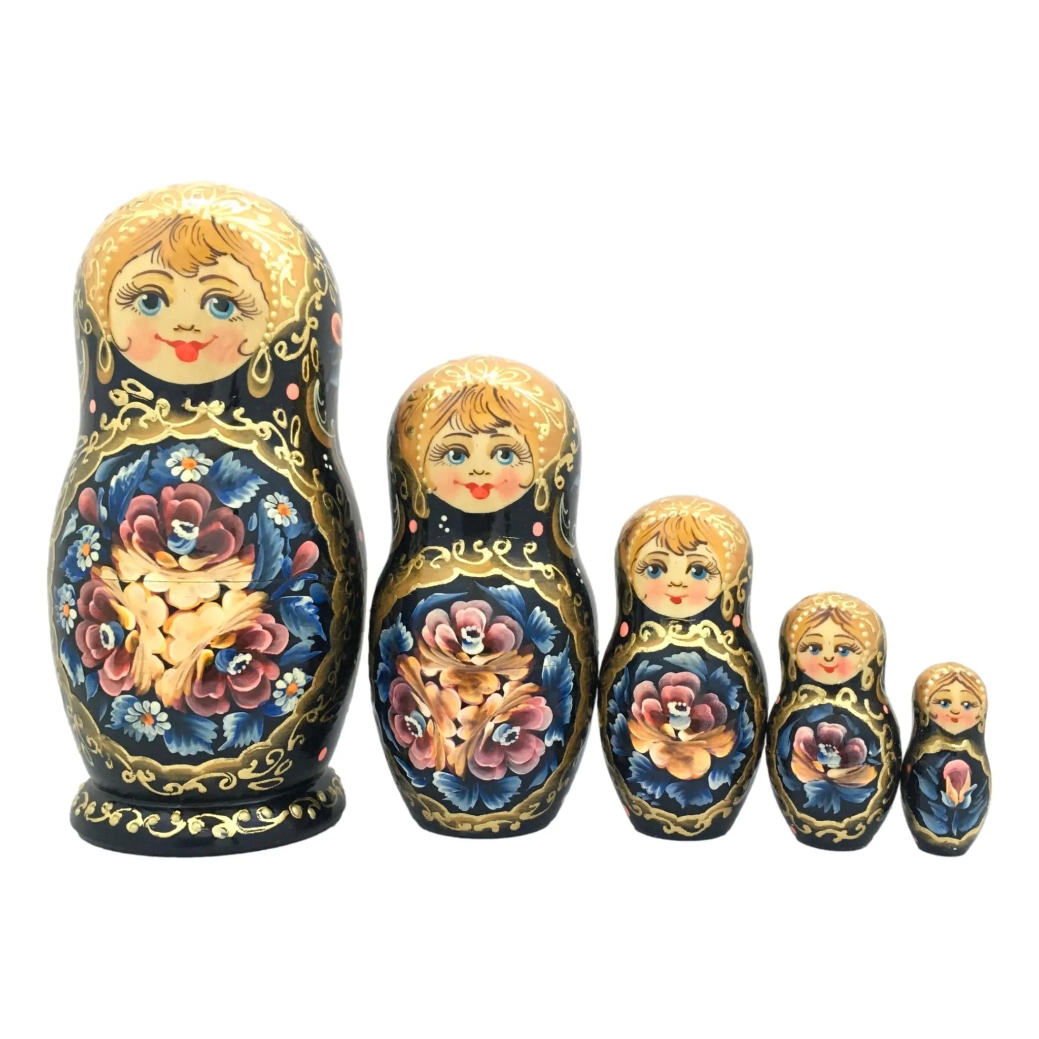Traditional Nesting Dolls Pansies