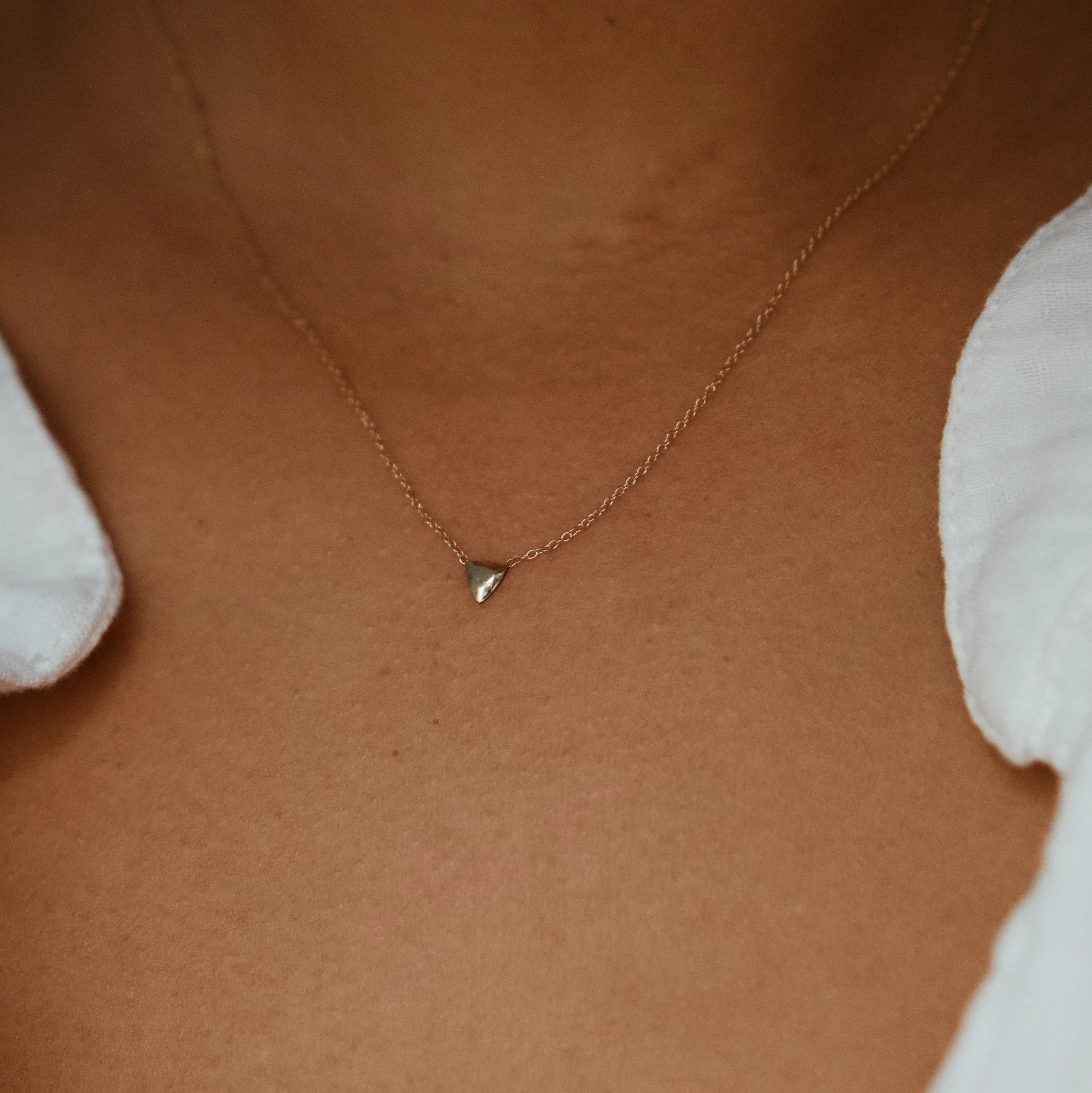 Trillion Gem Necklace - Solid 14kt