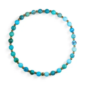 Turquoise & 14K Gold Minimalist Bracelet